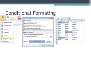 Conditional Formating
 