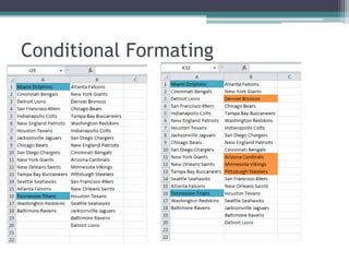 Conditional Formating
 