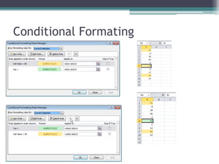 Conditional Formating
 