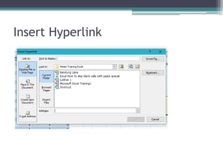 Insert Hyperlink
 