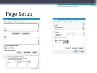 Page Setup
 