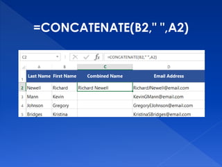 =CONCATENATE(B2," ",A2)
 
