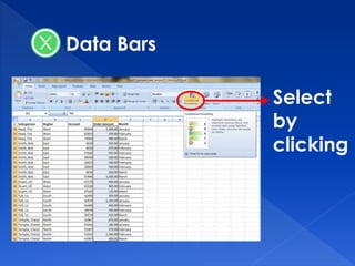 Data Bars
Select
by
clicking
 