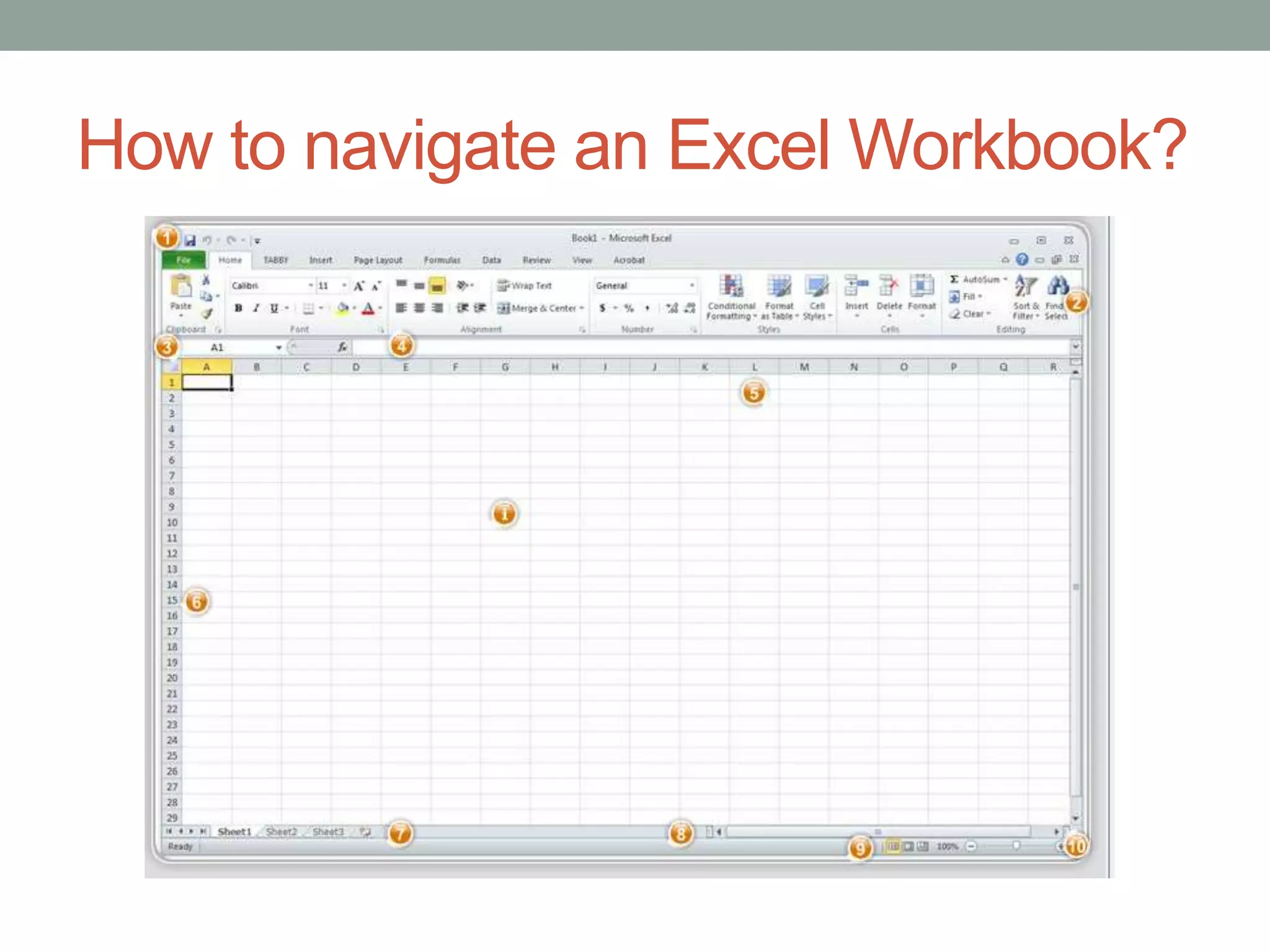 How to navigate an Excel Workbook?
 