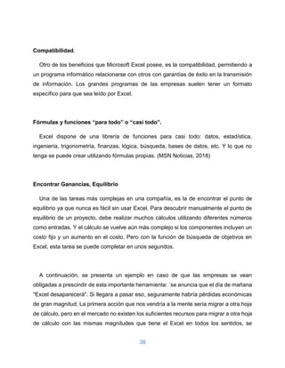 Microsoft excel y la productividad de las empresas | PDF