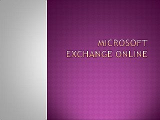 Microsoft exchange online first page