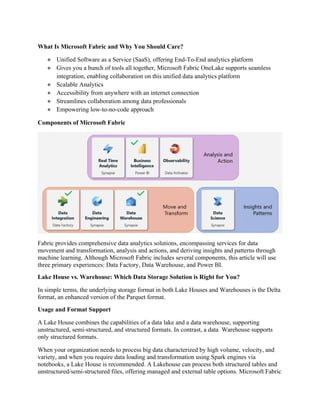 Microsoft Fabric data warehouse by dataplatr | DOCX