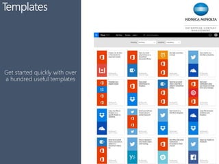 Templates
Templates
Get started quickly with over
a hundred useful templates
 