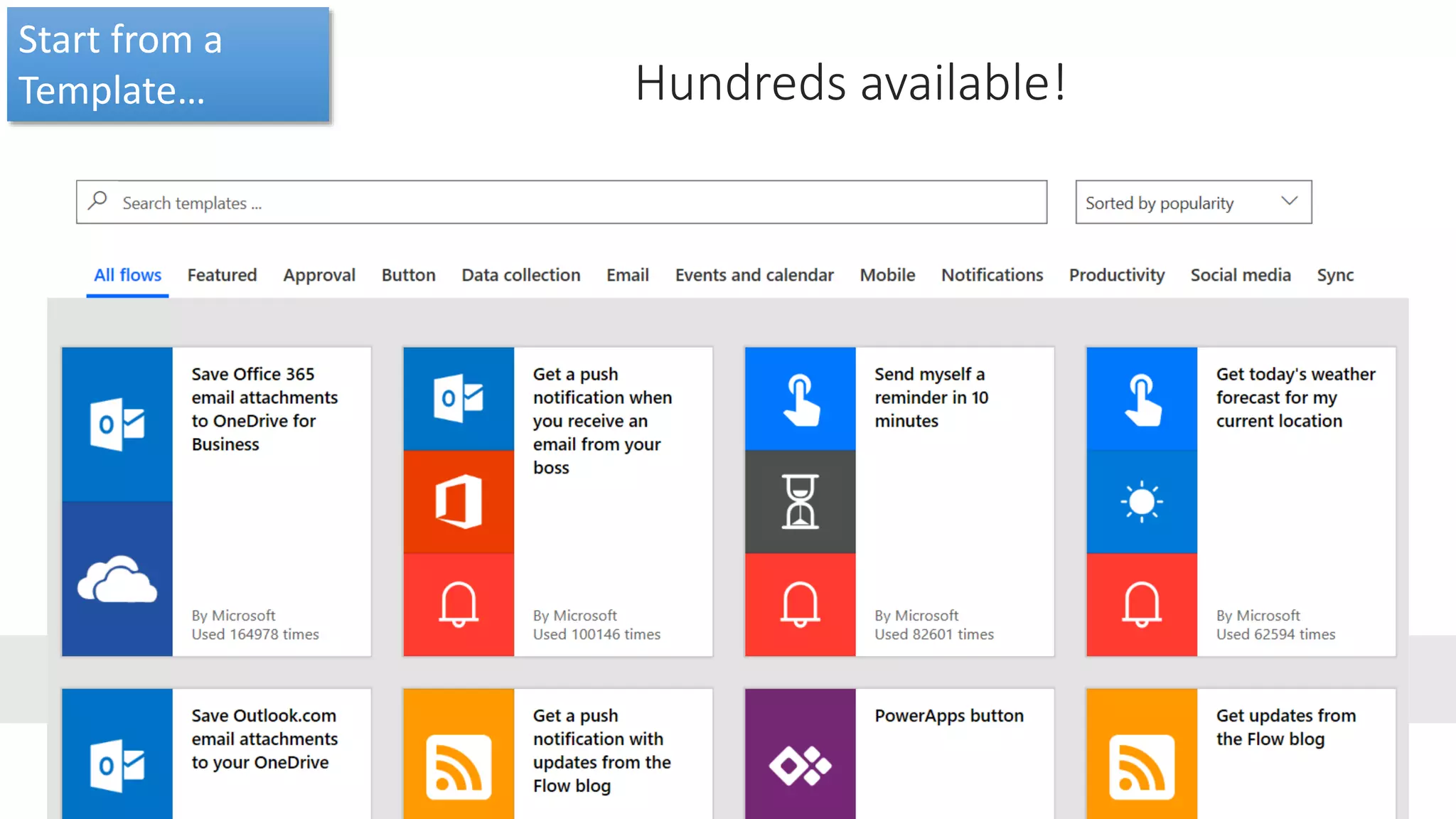 Start from a
Template… Hundreds available!
 