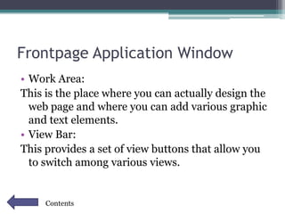 Microsoft FrontPage PPT | PPTX