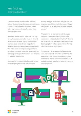 Key findings:
Seamless Capability
Consumers already expect seamless transition
between their devices and obstacles to seam...