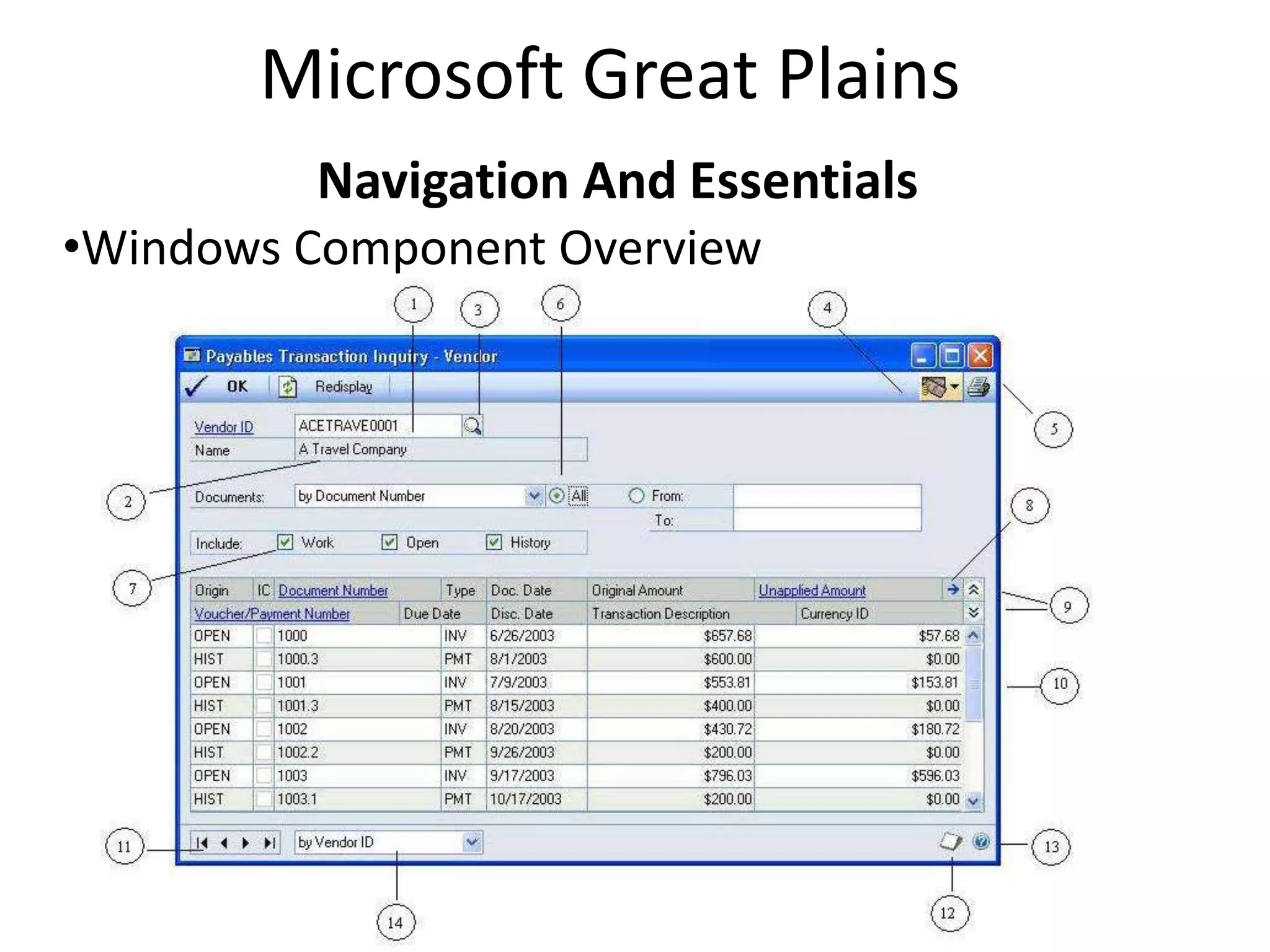 Microsoft Great Plains
         Navigation And Essentials
•Windows Component Overview
 