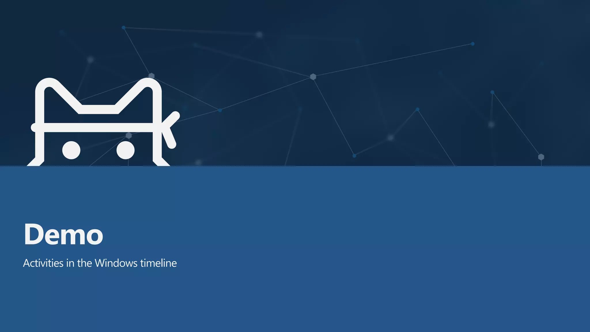 Demo
Activities in the Windows timeline
 