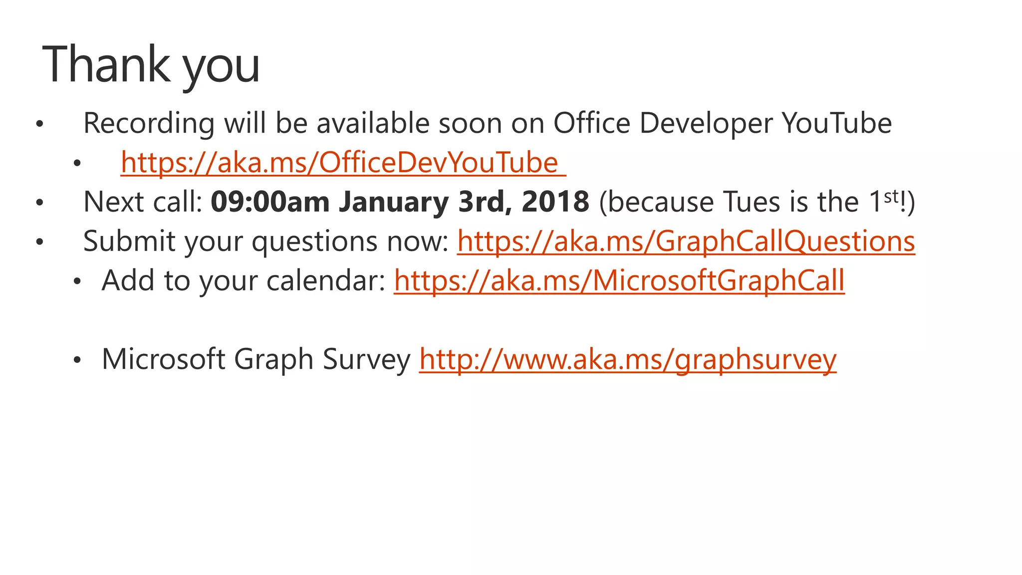 Microsoft Graph community call-December 2018 | PPT