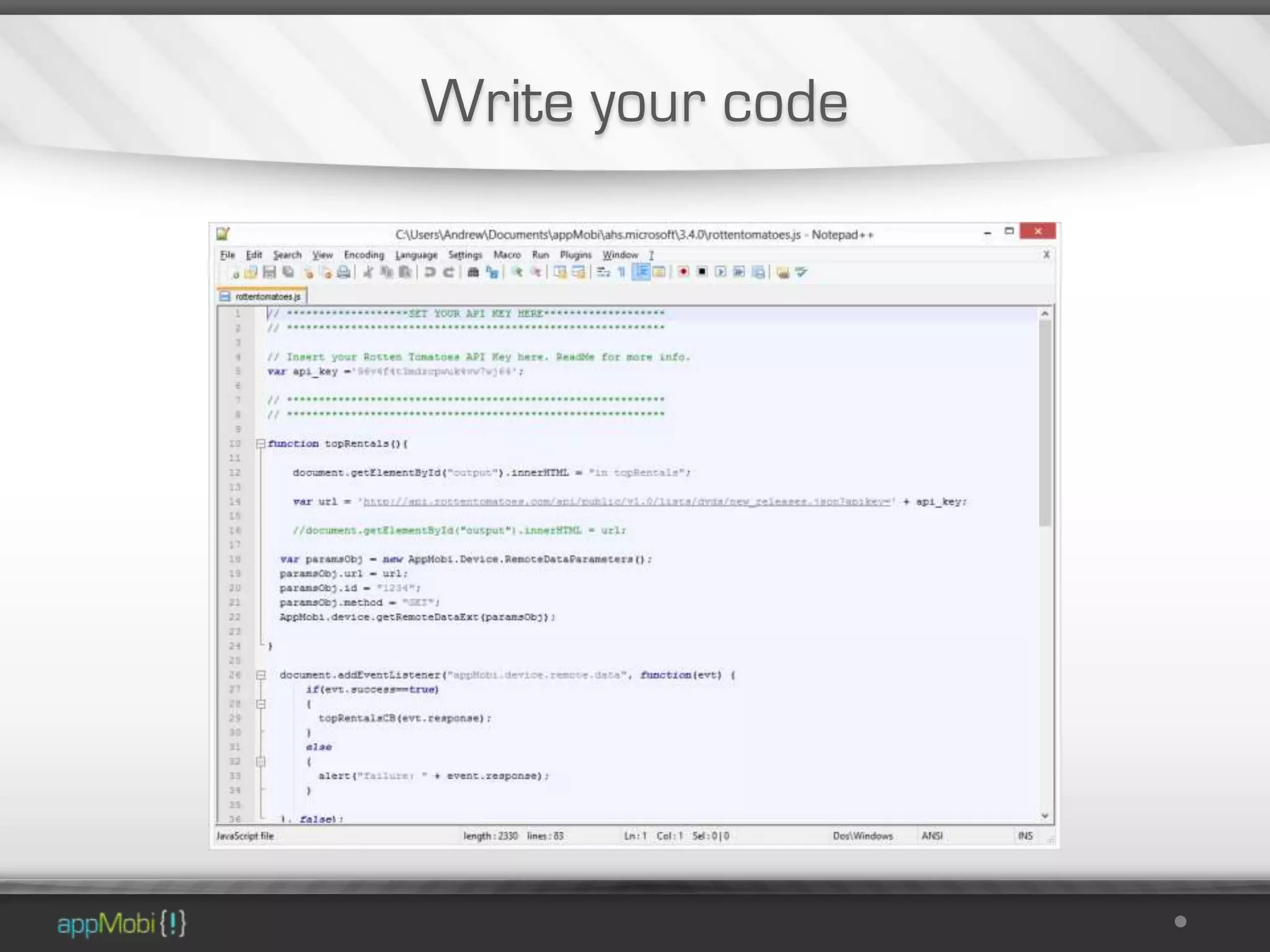 Write your code
 