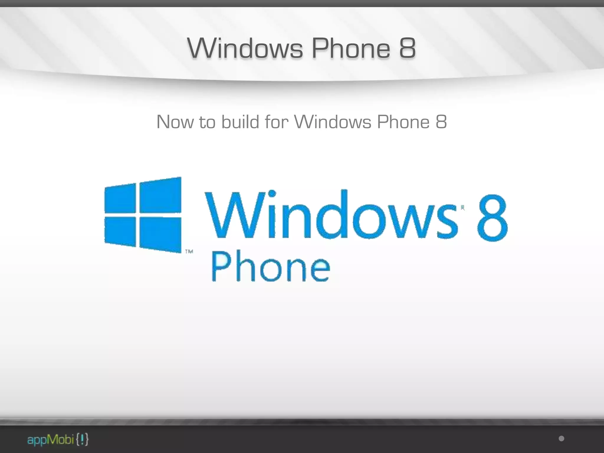 Windows Phone 8

Now to build for Windows Phone 8
 