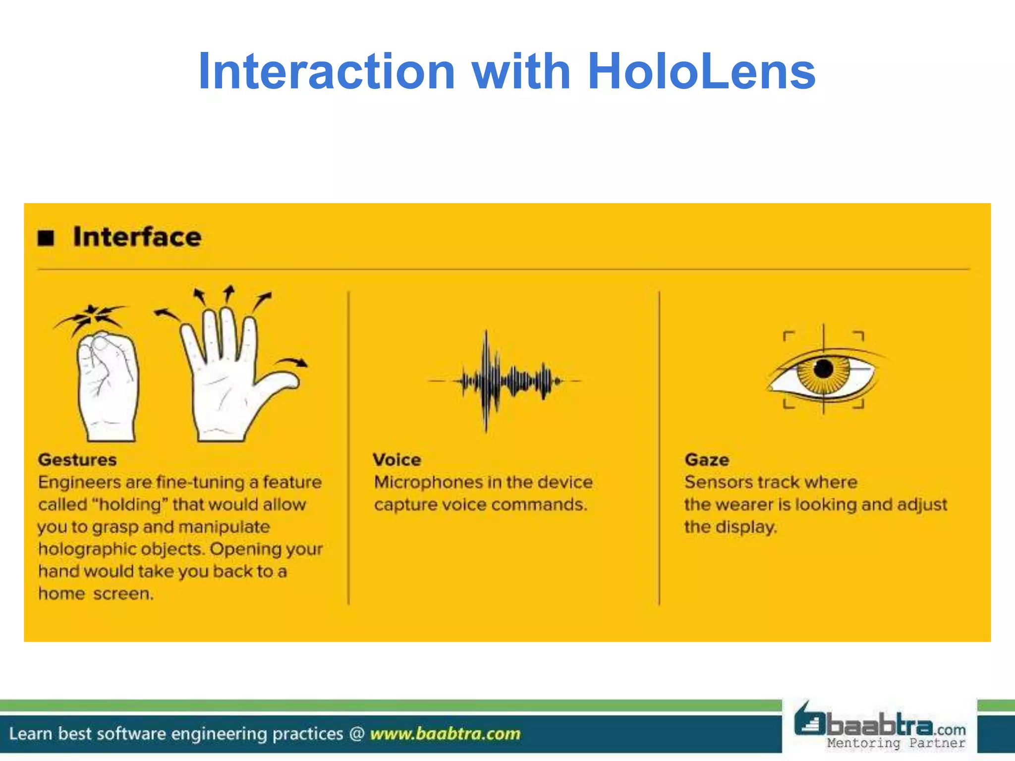Interaction with HoloLens
 