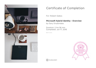 PluralSight - Microsoft Hybrid Identity - Overview