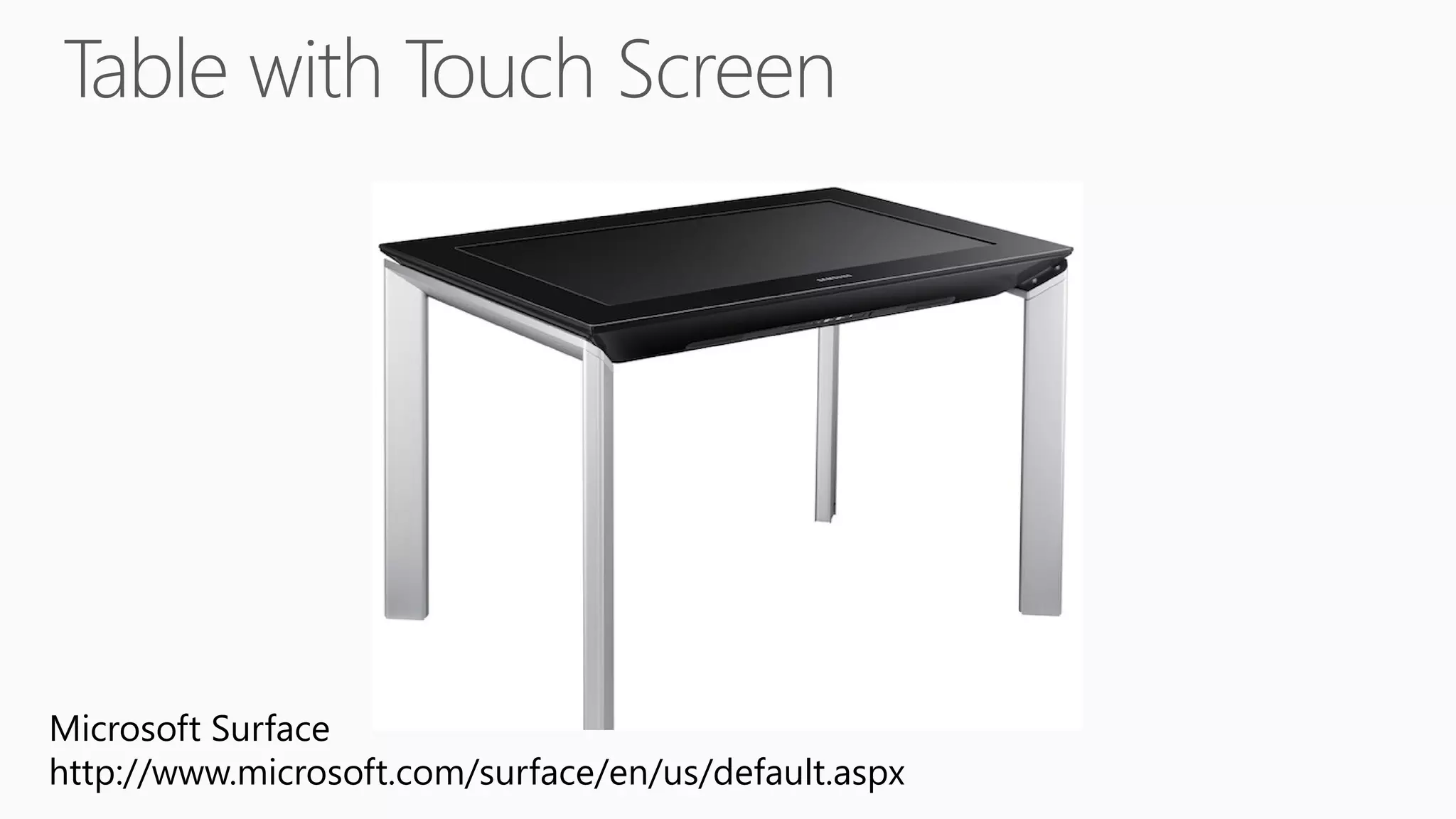 Microsoft Surface
http://www.microsoft.com/surface/en/us/default.aspx
 