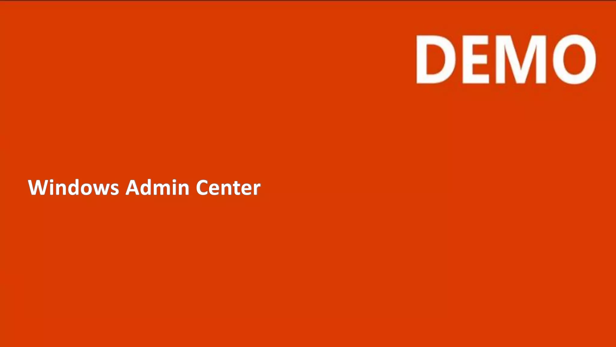 Windows Admin Center