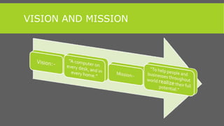 VISION AND MISSION
 
