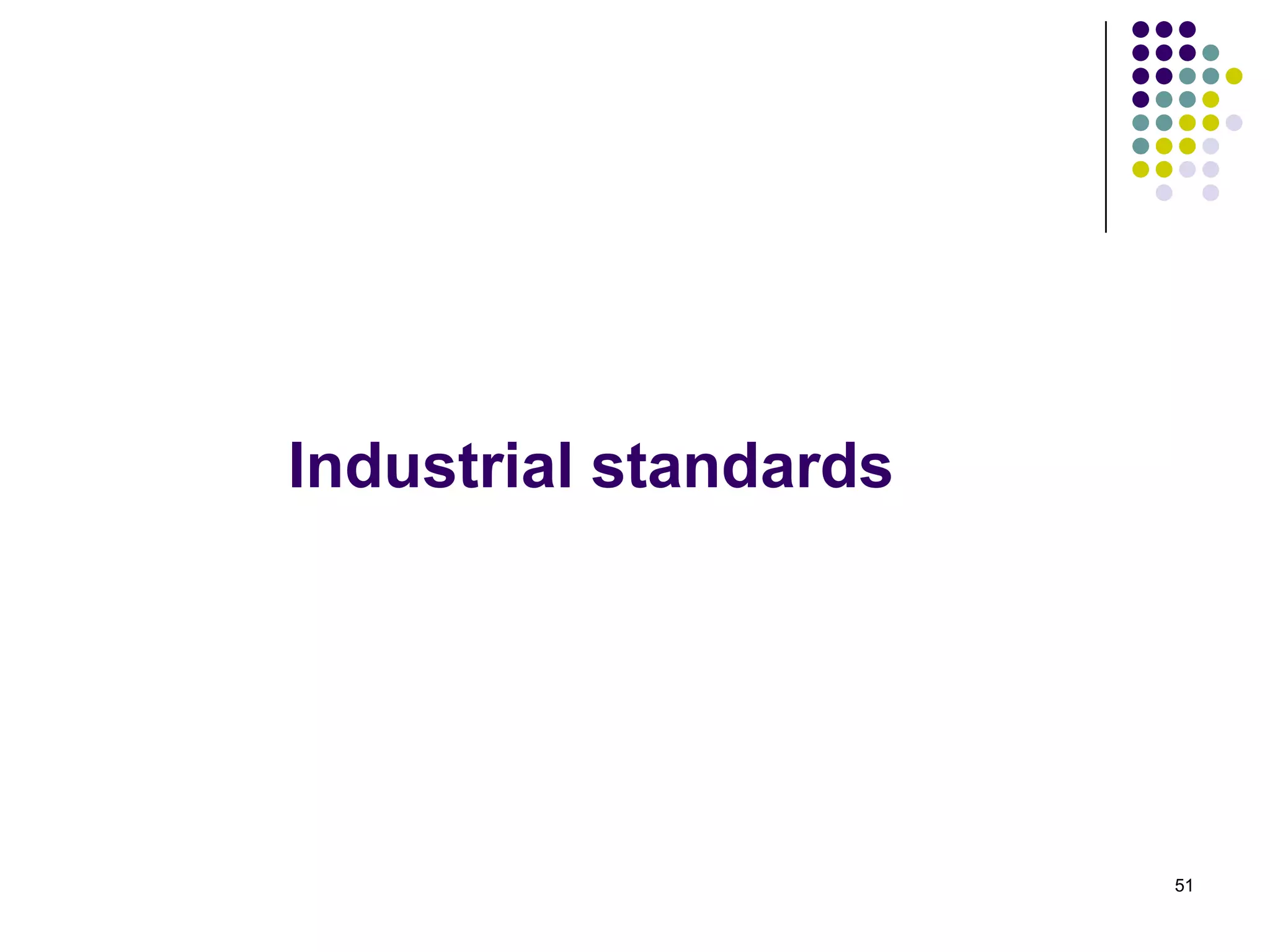 Industrial standards
51
 
