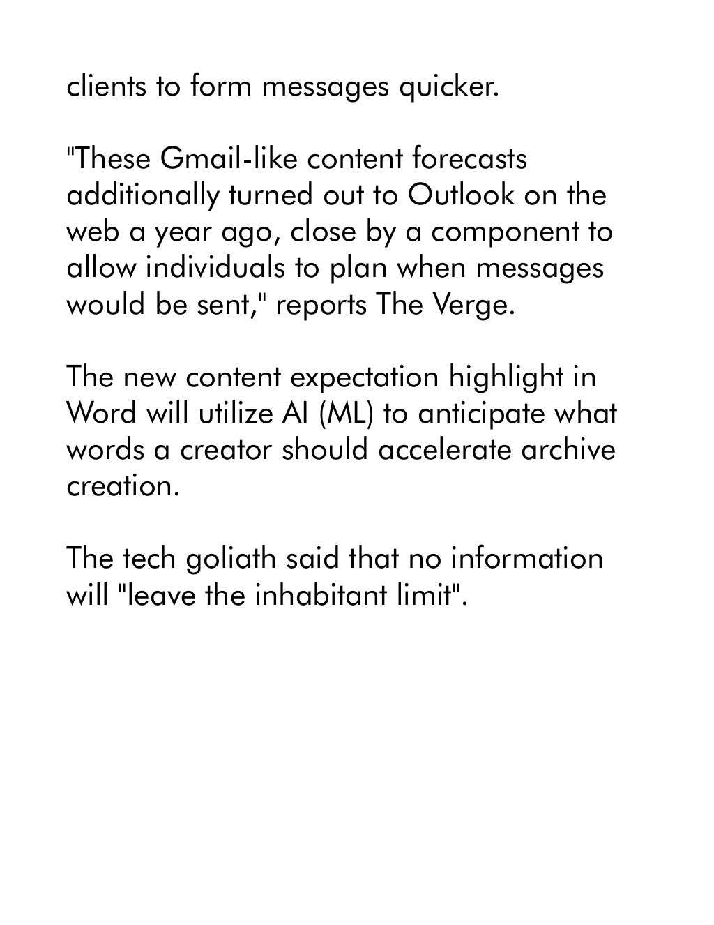 Microsoft Is Bringing Ai Powered Text Predictions In Word On Windows
