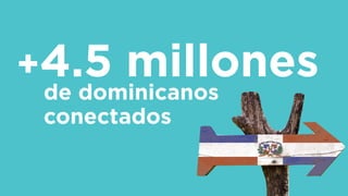 +4.5 millones
de dominicanos
conectados
 
