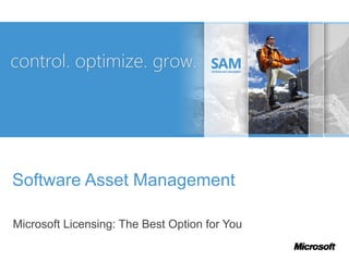 Software Asset Management
Microsoft Licensing: The Best Option for You
 
