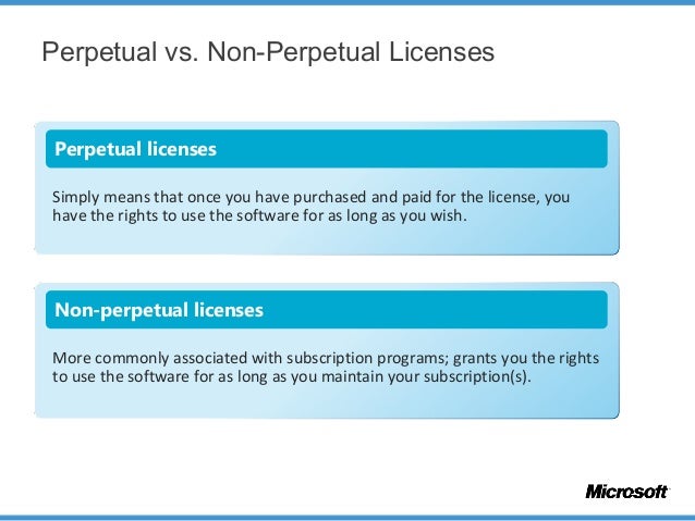 Microsoft Enterprise Agreement Perpetual License Rights