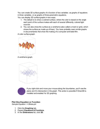 Math Graphics Step By Step Microsoft mathmatics step-by-step_guide | DOCX