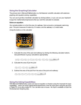 Math Graphics Step By Step Microsoft mathmatics step-by-step_guide | DOCX