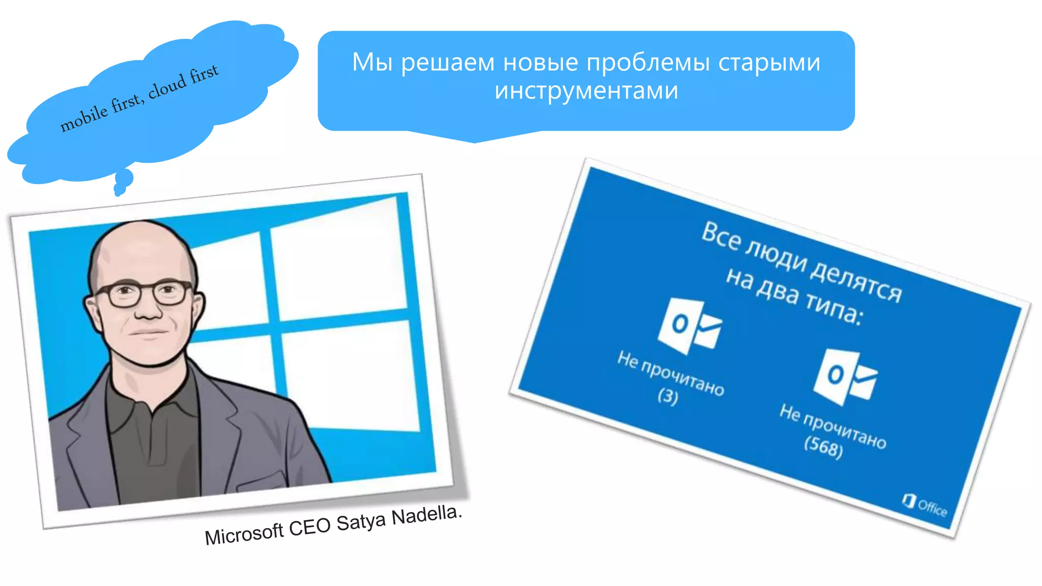 Мы решаем новые проблемы старыми
инструментами
 