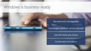 Windows is business-ready  