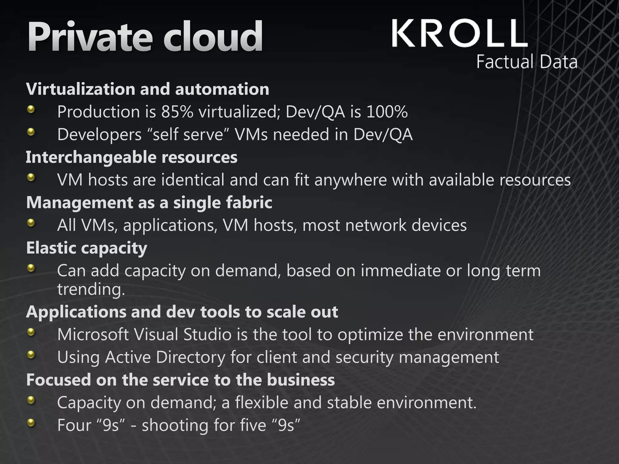 Public CloudOn-demand server delivery