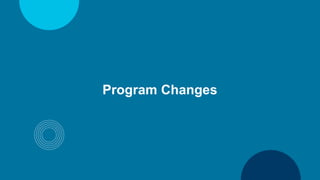 Program Changes
 
