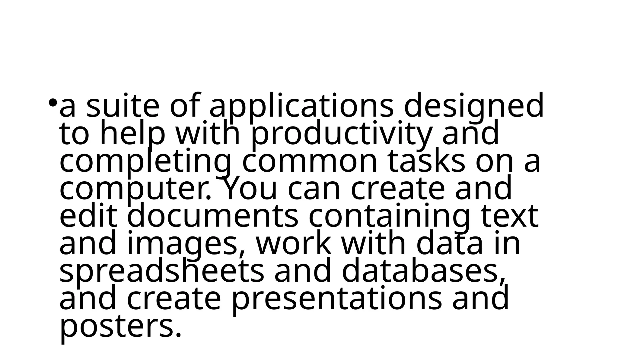 What is the definition of Microsoft Office.pptx