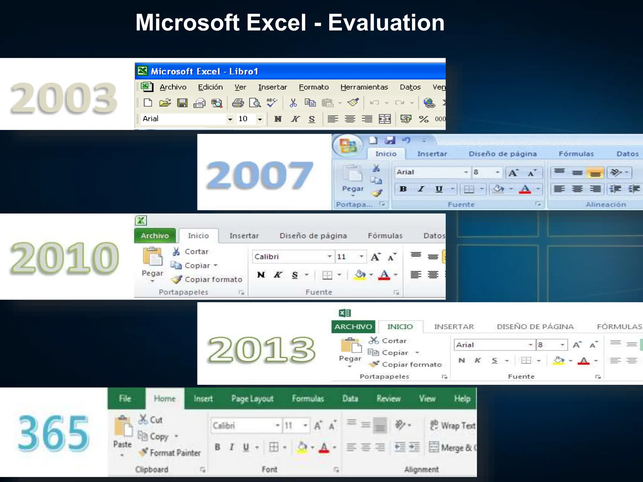 Microsoft Excel - Evaluation
 