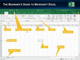 THE BEGINNER’S GUIDE TO MICROSOFT EXCEL
 