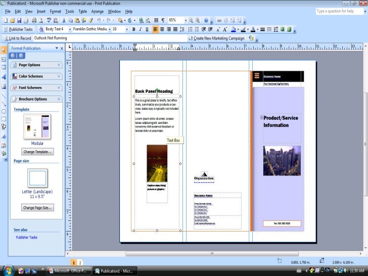 microsoft office publisher como hacer un folleto en word