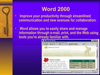 Microsoft office 2000 presentation | PPT