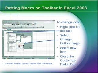Microsoft Office 2003 Creating Macros | PPT