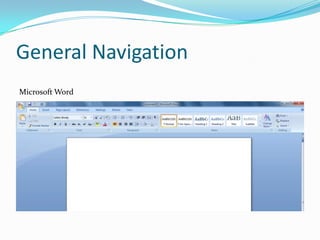General NavigationMicrosoft Word