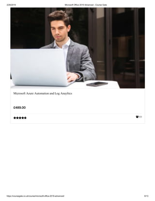 Microsoft office 2016 advanced course gate | PDF