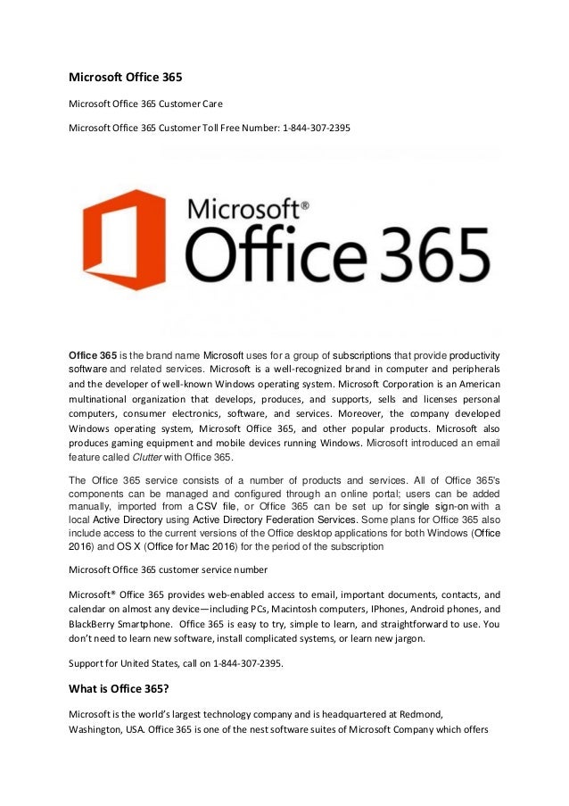 Microsoft Office 365 Technical Support Services