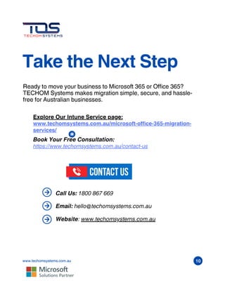 Smooth Microsoft 365 / Office 365 Migration for Australian Businesses | PDF