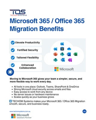 Smooth Microsoft 365 / Office 365 Migration for Australian Businesses | PDF