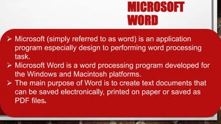 Microsoft office Ms word powerpoint | PPTX