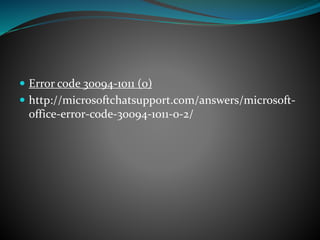 Microsoft office error code | PPT
