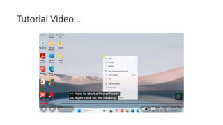 Tutorial Video …
 